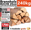 Brennholz Kaminholz Feuerholz Buche 240kg im Karton / 25cm Produktbild 