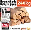 Brennholz Kaminholz Feuerholz Buche 240kg im Karton / 25cm Produktbild-Vorschau 1