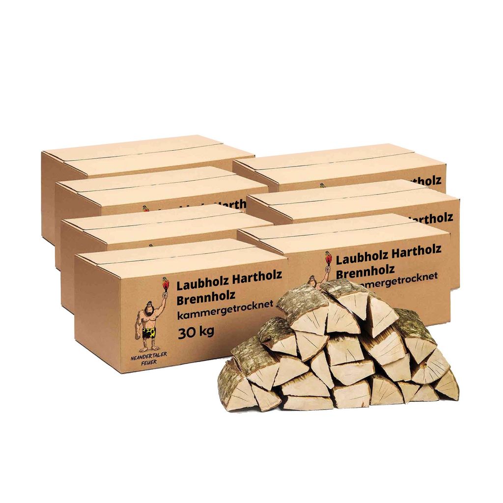 Neandertaler Feuer Brennholz Kaminholz Hartholz – Grillholz Produktbild 