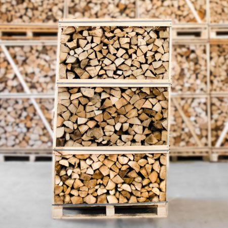 Palette kammergetrocknetes gespalten Hainbuche Brennholz 25cm