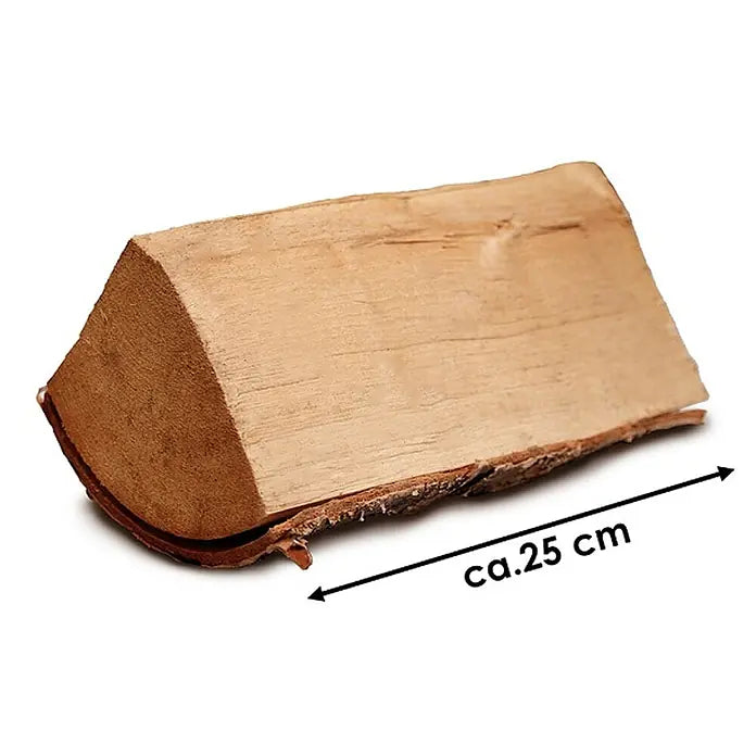 JSM Brennholz Kaminholz - Birke, 30 cm - Heller, gespaltener Brennholz-Scheit mit Rinde, ca. 25 cm lang. Bereit zum Verbrennen.
